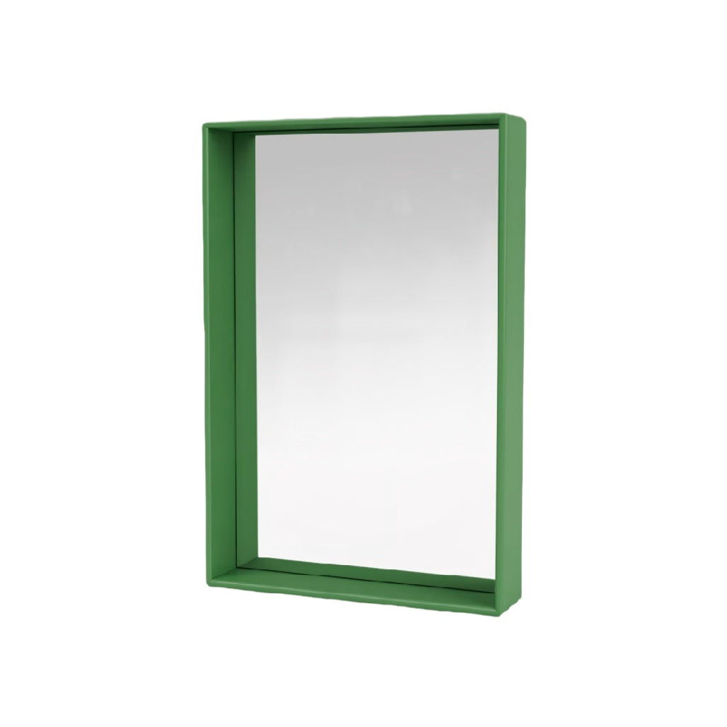 Modern Green Wall-Mounted Rectangle Mirror with Frame