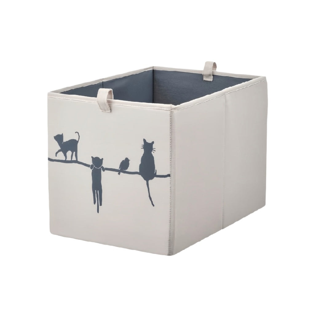 Cute Cat and Dog Storage Bin - Plush Decorative Organizer with Handles